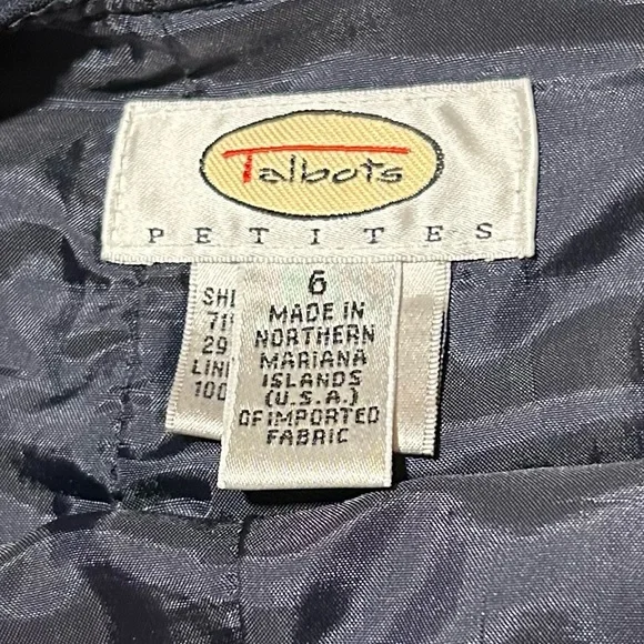 Talbots Petites Navy Blue Long Maxi Skirt with Front Slit Sz 6 P - Picture 3 of 5